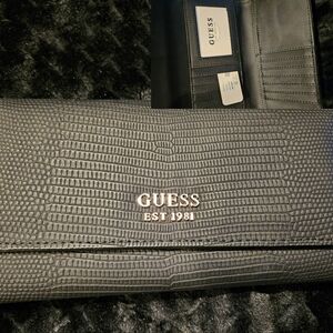 Guess Black Textured Wallet